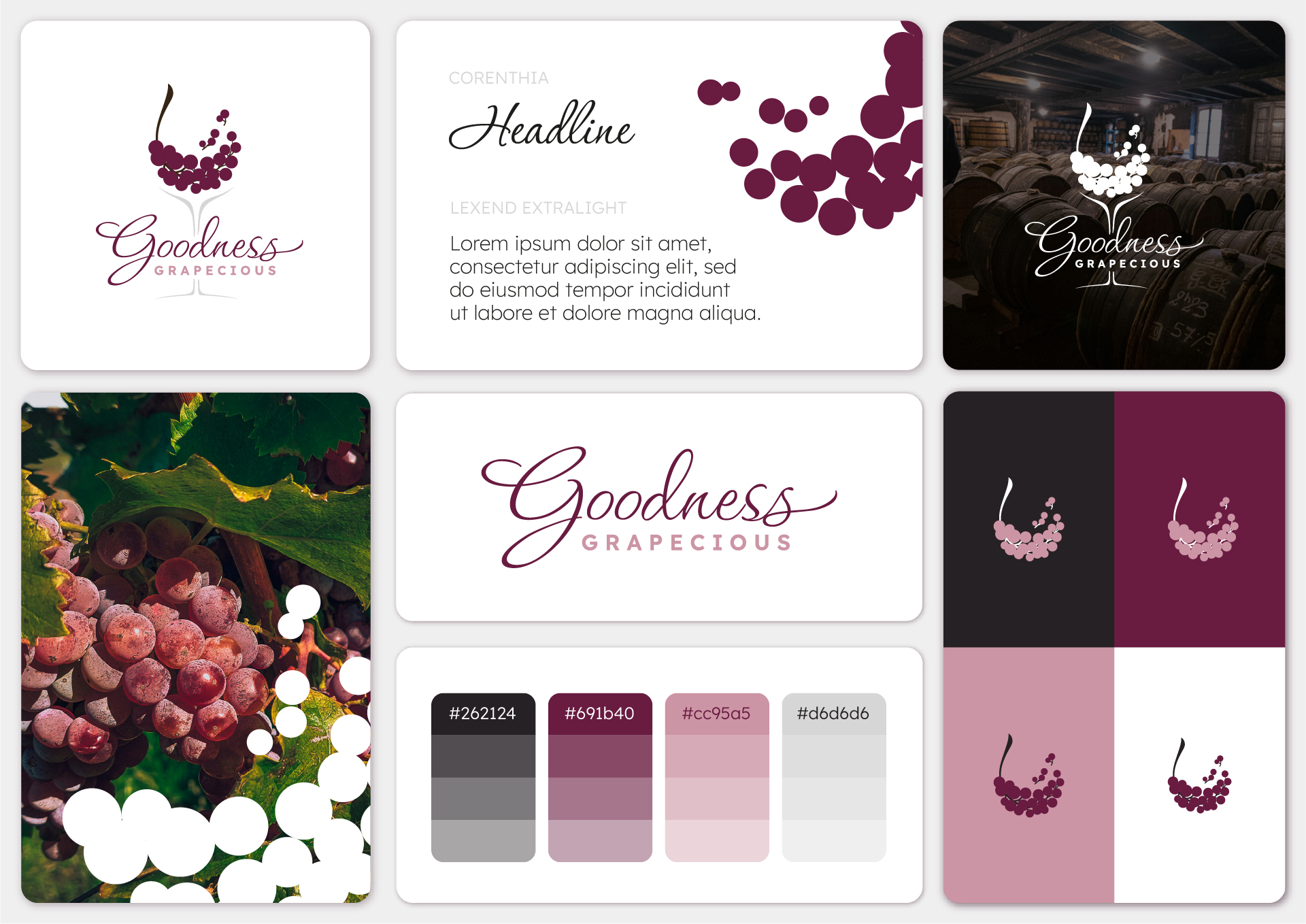 Logo and brand design with color palette, image style, text style etc.